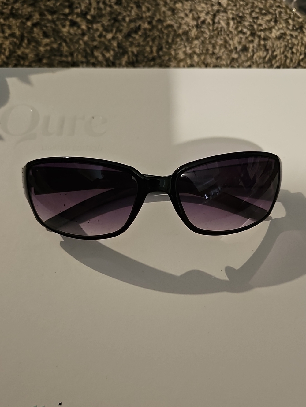 Candie's Black Frame Sunglasses with Purple Gradient Lenses